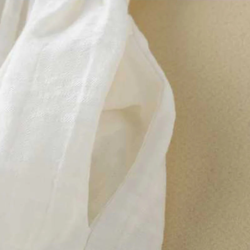 Buddha Stones Retro Solid Color Drawstring Frog-Button Design Long Sleeve Cotton Linen Midi Dress With Pockets