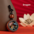 Buddha Stones Year Of The Dragon Hand Painted Chinese Zodiac Rosewood Carved Calm Key Chain (Extra 35% Off | USE CODE: FS35)