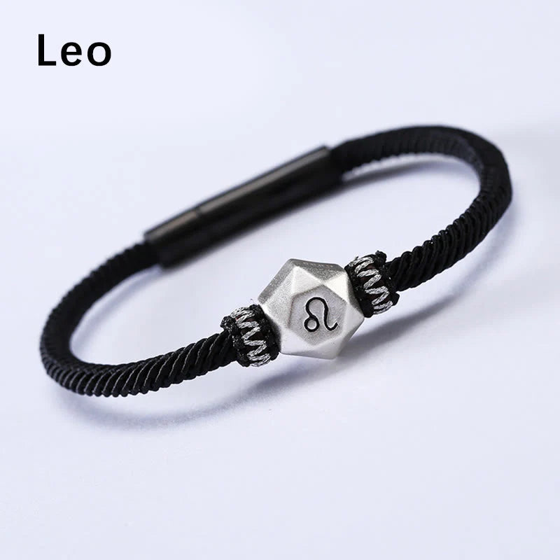 Buddha Stones 999 Sterling Silver 12 Constellations of the Zodiac Protection Handmade String Bracelet (Extra 35% Off | USE CODE: FS35)