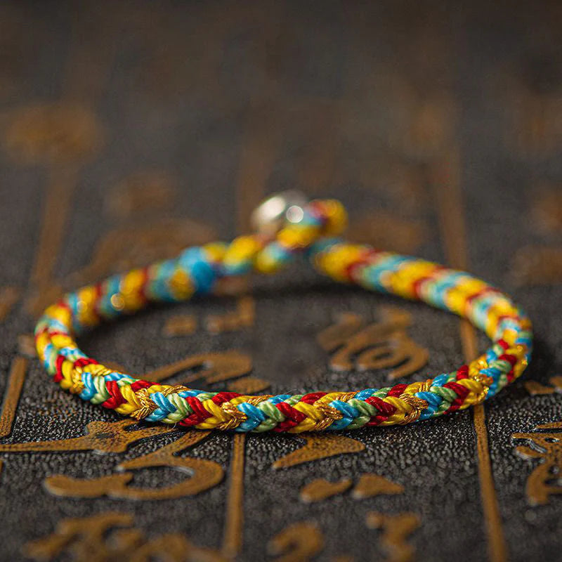 Buddha Stones May you be good fortune and success Lucky Multicolored Bracelet