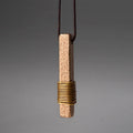 Buddha Stones Vintage Textured Design Brass Copper Wealth Necklace Pendant