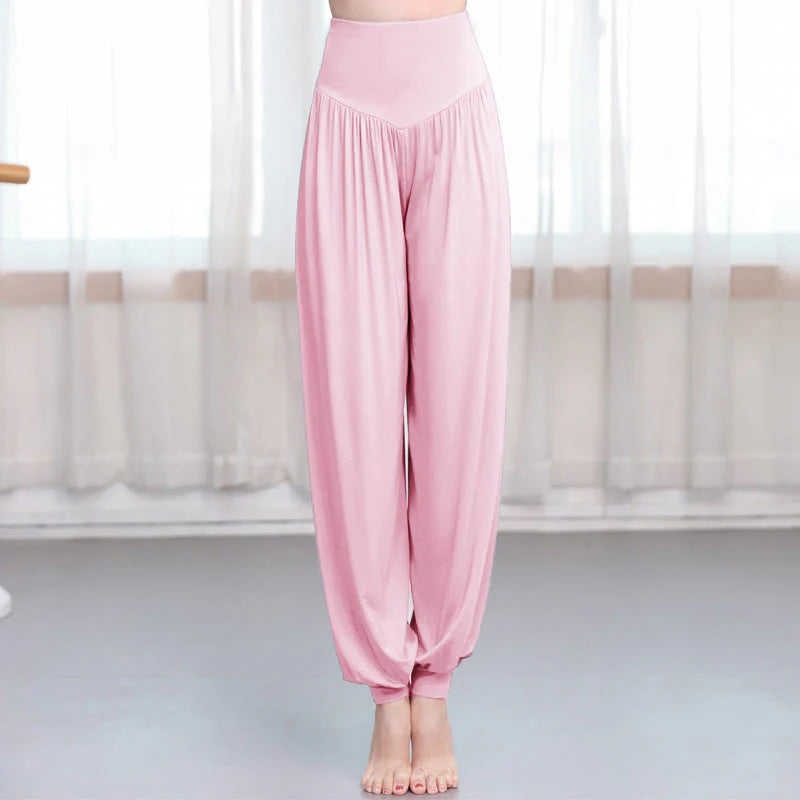 Buddha Stones Plain Color Loose Modal Yoga Dance Harem Pants