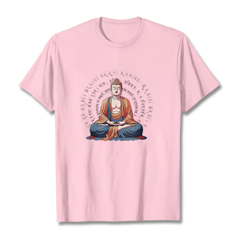 Buddha Stones Sanskrit Heart Sutra Form Is No Other Than Emptiness Tee T-shirt