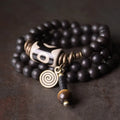 Buddha Stones Ebony Wood Dzi Bead Copper Protection Couple Bracelet (Extra 30% Off | USE CODE: FS30)