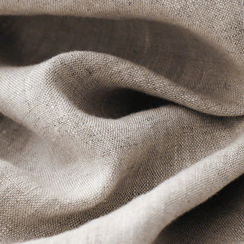 Buddha Stones Summer Plain Color Ankle-Length Drawstring Cotton Linen Women's Wide Leg Pants With Pockets Zipper
