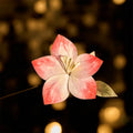Buddha Stones Handcrafted Silk Art Velvet Flower Red Five-Petal Flower Brooch