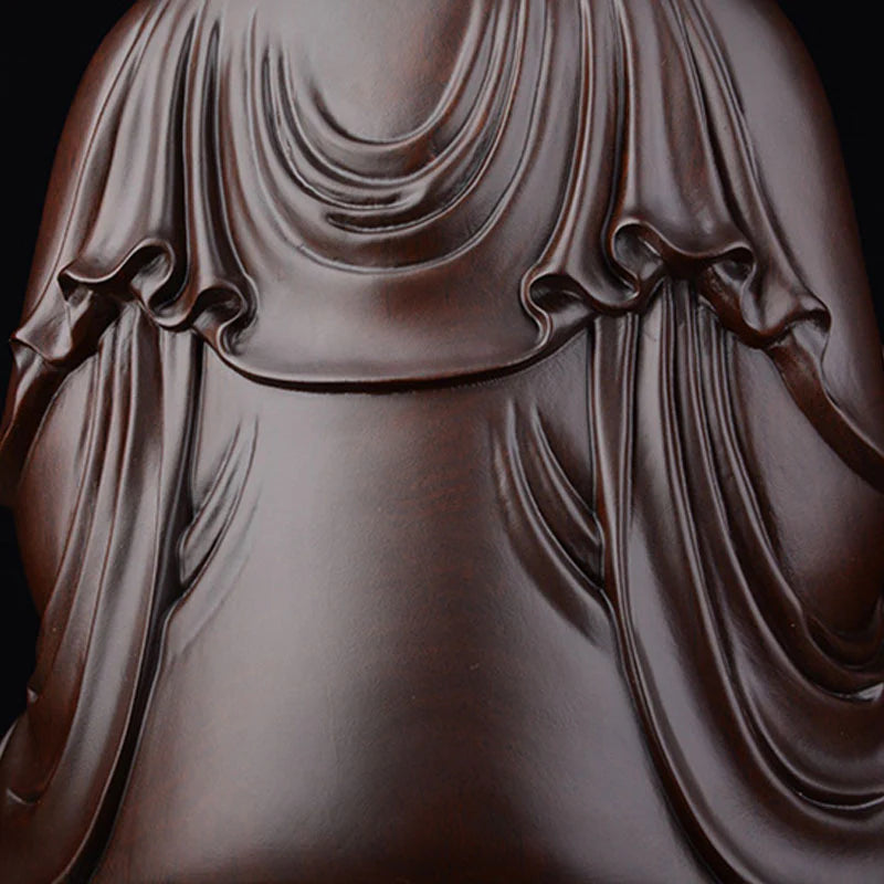 Buddha Stones Avalokitesvara Ebony Lotus Harmony Blessing Home Decoration