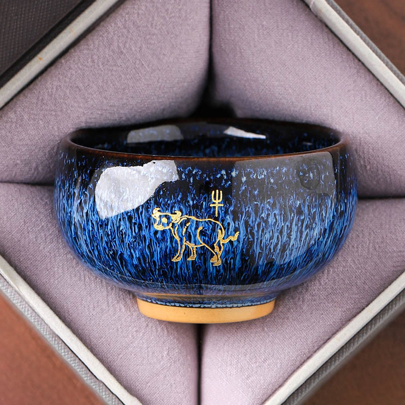 Buddha Stones Chinese Zodiac Year Of The Horse Ceramic Teacup Kung Fu Tea Cup 135ml
