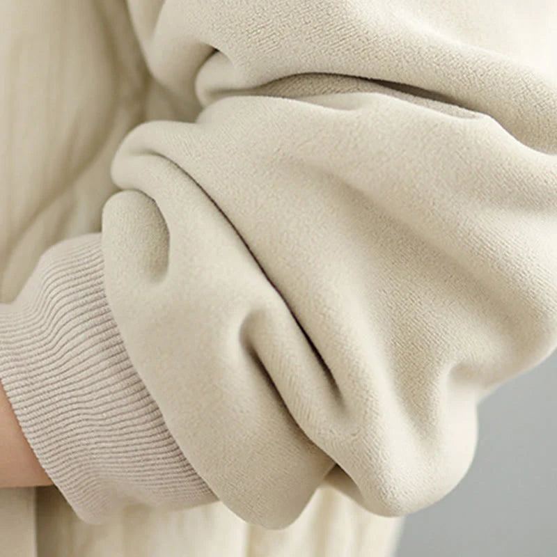 Buddha Stones Women's Long Sleeve Thickened Warm Hood Cotton Jacket With Pockets