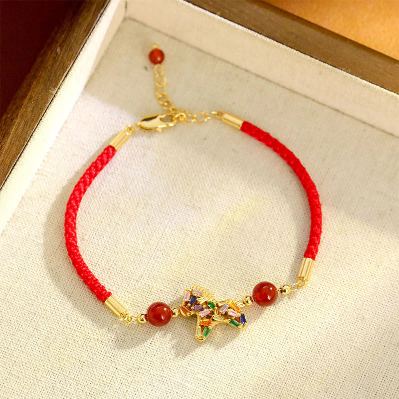 Buddha Stones Year Of The Horse Copper Red Agate Balance Bracelet
