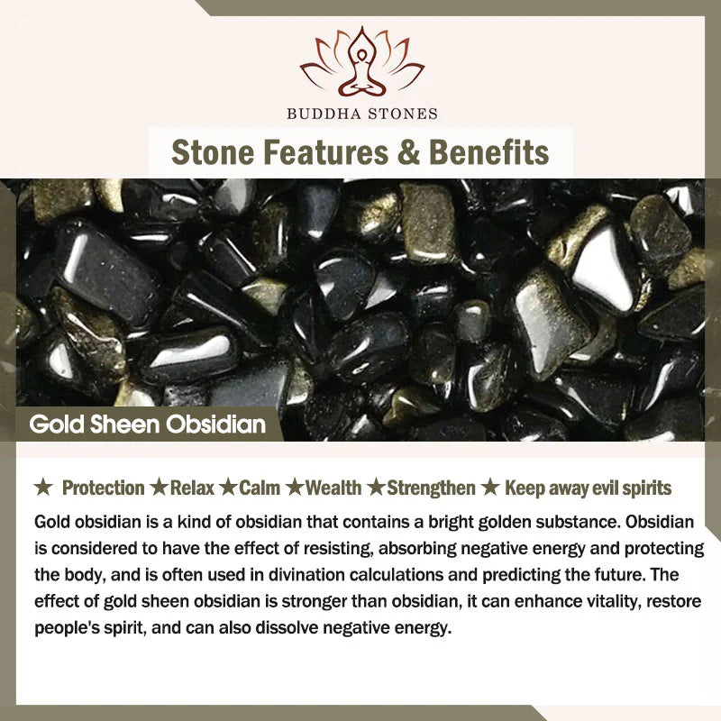 FengShui Gold Sheen Obsidian PiXiu Wealth Necklace (Extra 35% Off | USE CODE: FS35)