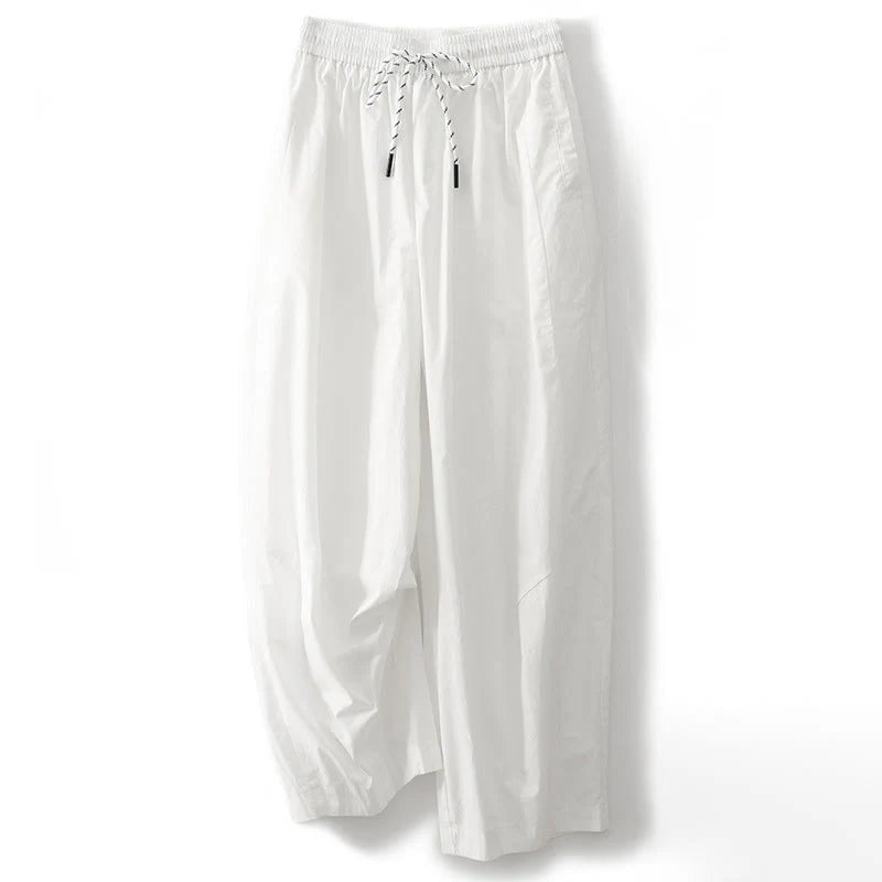 Buddha Stones Plain High Waist Pleats Design Women's Harem Pants With Pockets