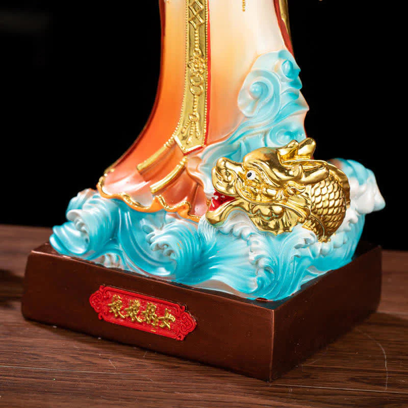 Buddha Stones Bodhisattva Nuwa Protection Resin Statue Home Decoration