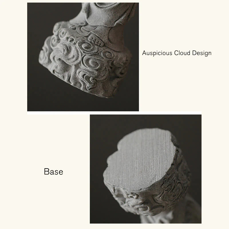 Buddha Stones Meditation Buddha Auspicious Clouds Design Serenity Home Decoration