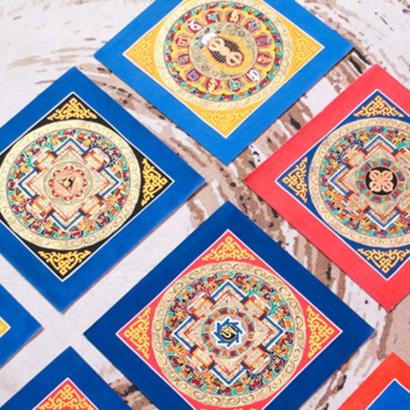 Buddha Stones Tibetan Handmade Thangka Painting Blessing Thangka Blind Box Random Color Pattern