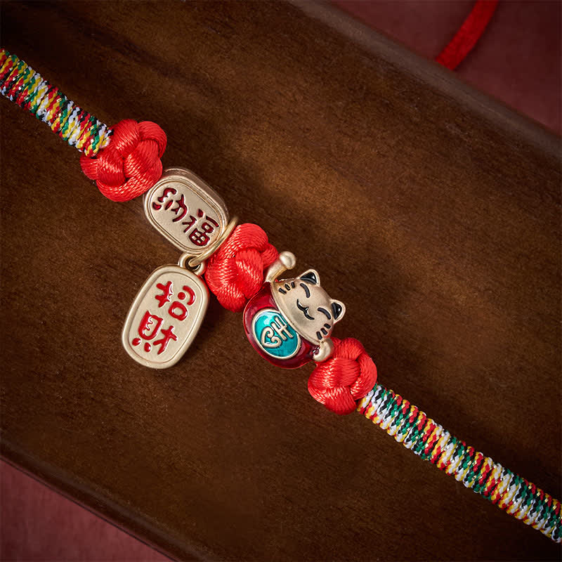 FREE Today: Luck and Protection Red String Plaited Auspicious Fu Character Adjustable Cats Pet Collar
