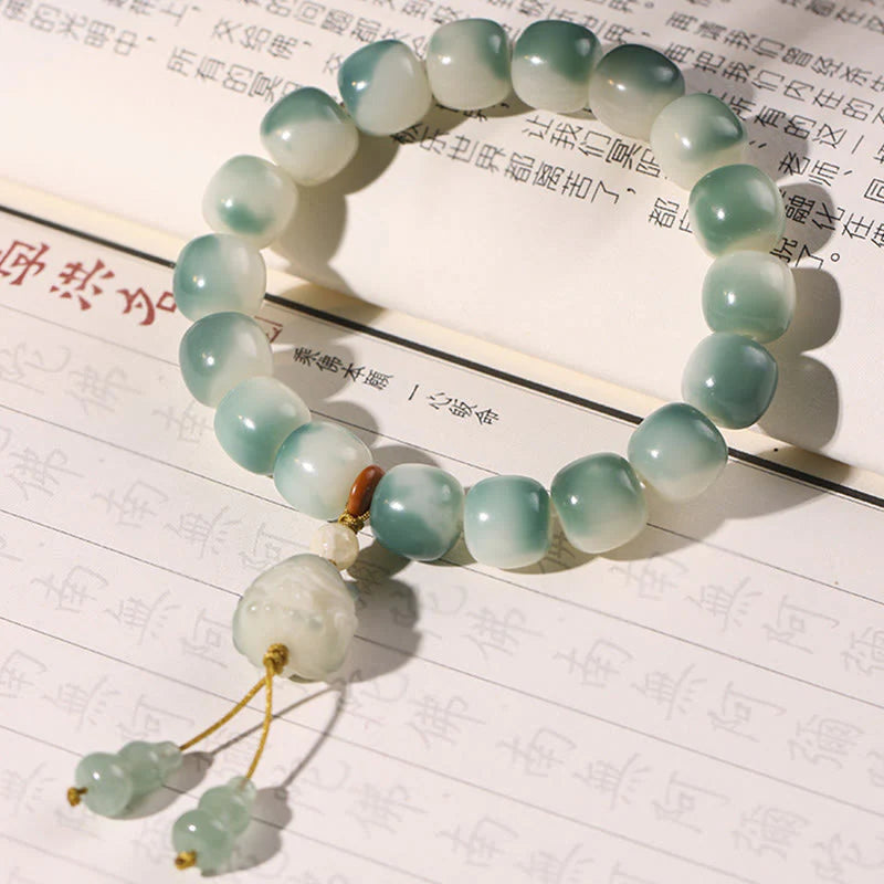 Buddha Stones Gradient Bodhi Seed Nine Tailed Fox Cat Paw Claw Pine Cone Peace Bracelet (Extra 40% Off | USE CODE: FS40)