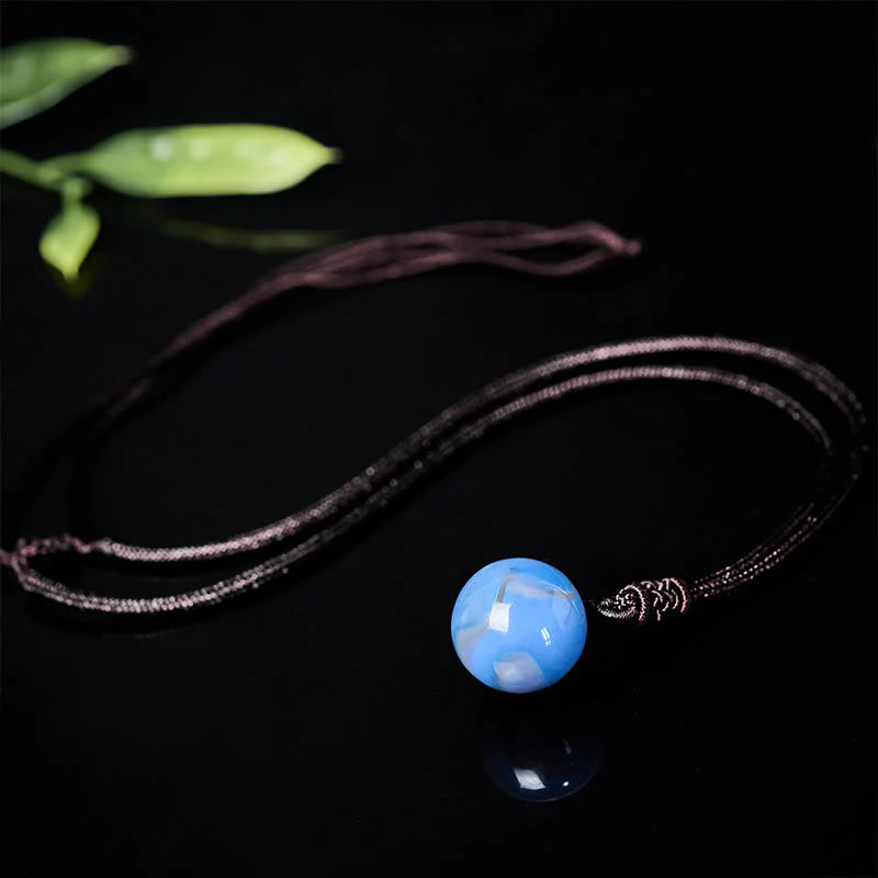 Buddha Stones Amethyst Yellow Agate Various Agate Pink Crystal Lazurite Lapis Lazuli Balance Necklace Pendant