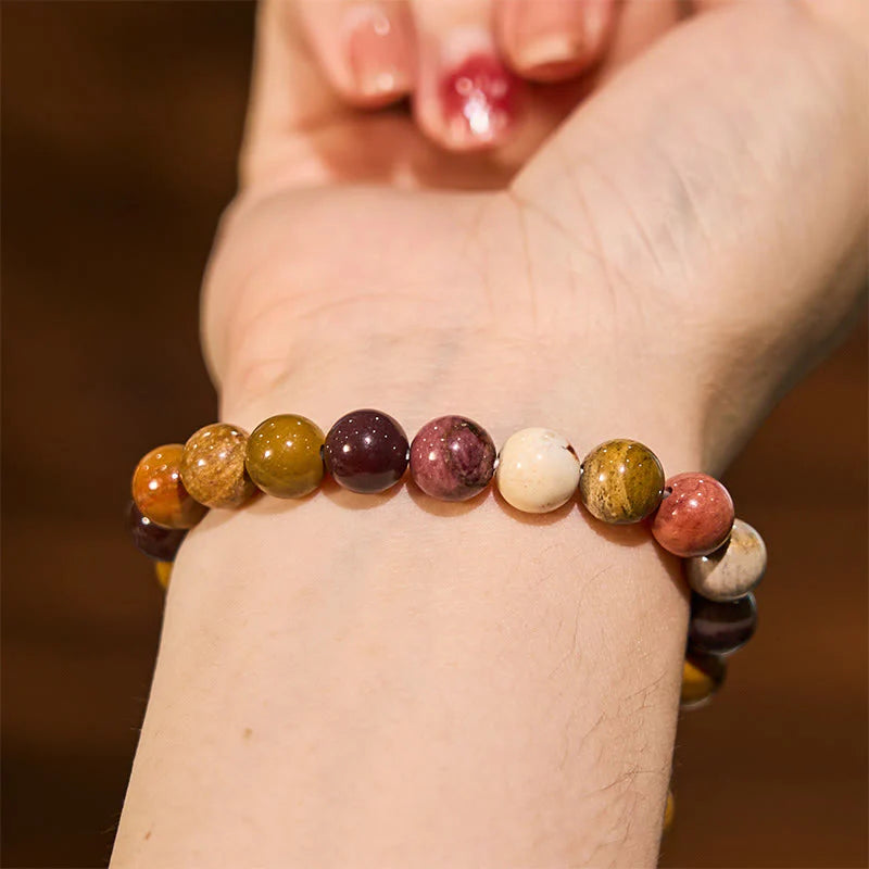 Buddha Stone Various Crystals Malachite Lazurite Lapis Lazuli Hemimorphite Calmness Bracelet