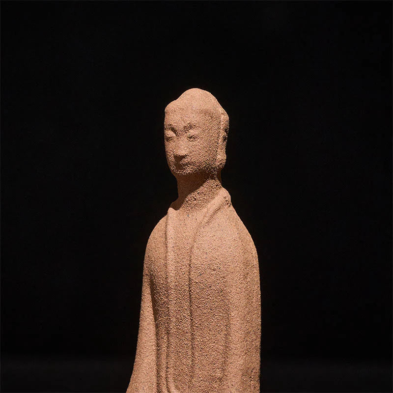 Buddha Stones Sitting Buddha Prayering Ceramic Statue Zen Home Decoration 5*3*8.5cm