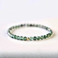 Buddha Stones Moss Agate Lucky Bead Soothing Bracelet