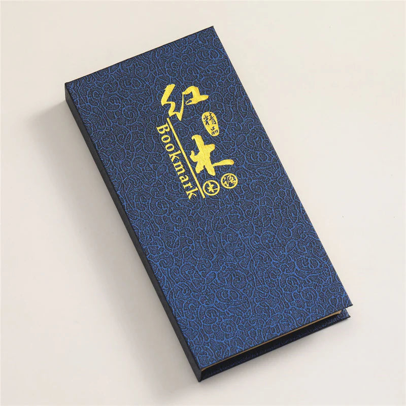 Buddha Stones Plum Orchid Bamboo Chrysanthemum Wood Bookmarks With Gift Box