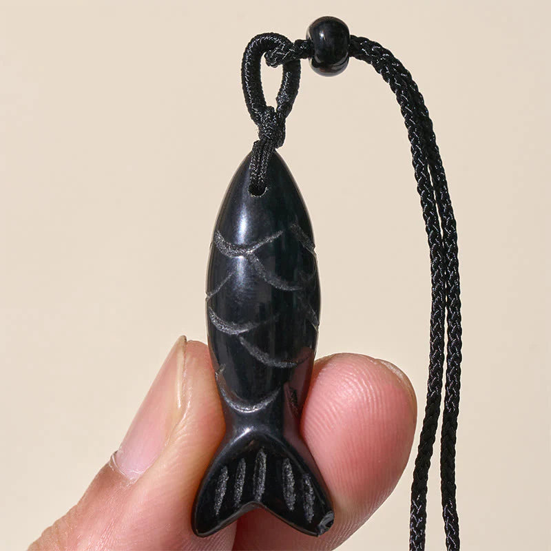 Buddha Stones Carving Koi Fish Pink Crystal Indian Agate Amethyst Warmth Prosperity Necklace Pendant
