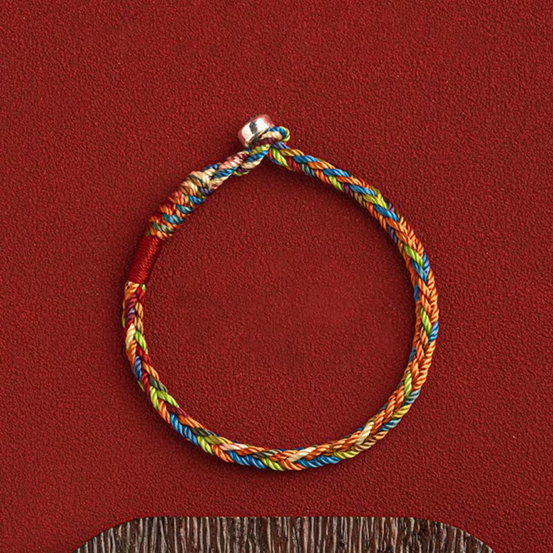 Buddha Stones May you be healthy and happy Lucky Multicolored Bracelet