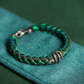 Buddha Stones Year of the Snake 999 Sterling Silver String Protection Braided Bracelet