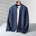 Buddha Stones Winter Solid Color Chinese Frog-Button Men's Wool Long Sleeve Sweater