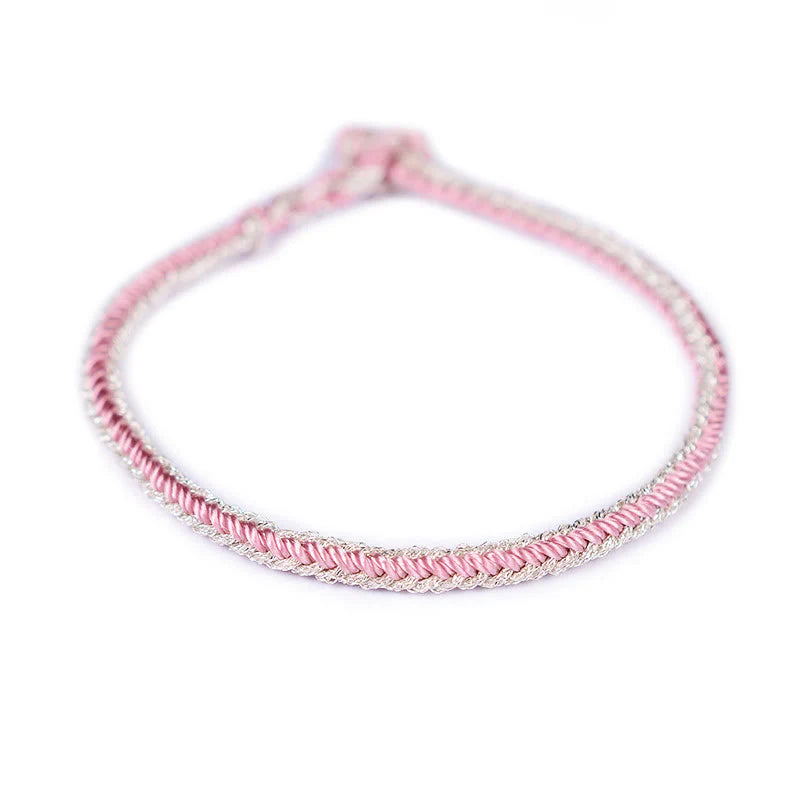 Buddha Stones Two-Color Rope Handcrafted Eight Thread Peace Knot Bracelet (Extra 30% Off | USE CODE: FS30)