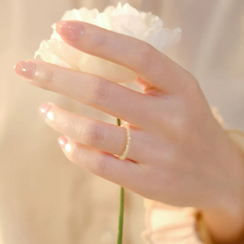 Buddha Stones Natural Citrine Happiness Prosperity Ring