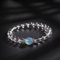 Buddha Stones Clear Quartz Aquamarine Healing Bracelet