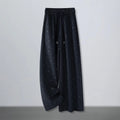 Buddha Stones Casual White Dots Pattern Polyester Women's Wide Leg Pants With Pockets