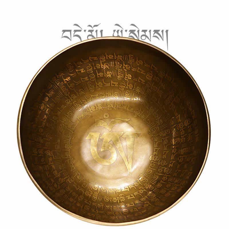 Buddha Stones Sutra Singing Bowl Handcrafted for Healing and Meditation Positive Energy Sound Bowl Set