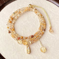 FREE Today: Creativity and Pleasure Natural Citrine Beads Multi Layer Bracelet
