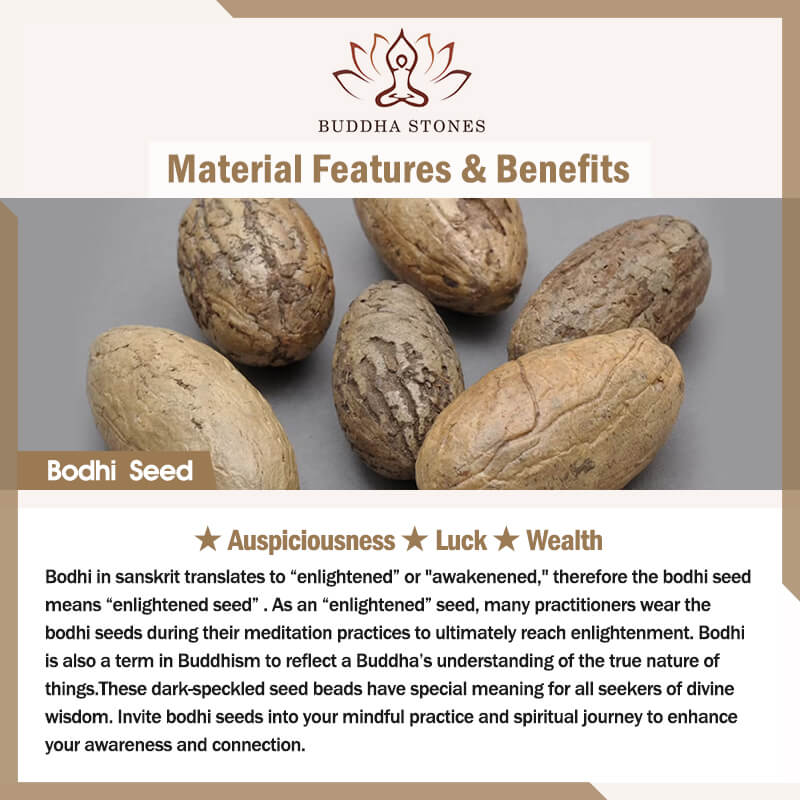 Buddha Stones Bodhi Lotus Mala Harmony Necklace Bracelet
