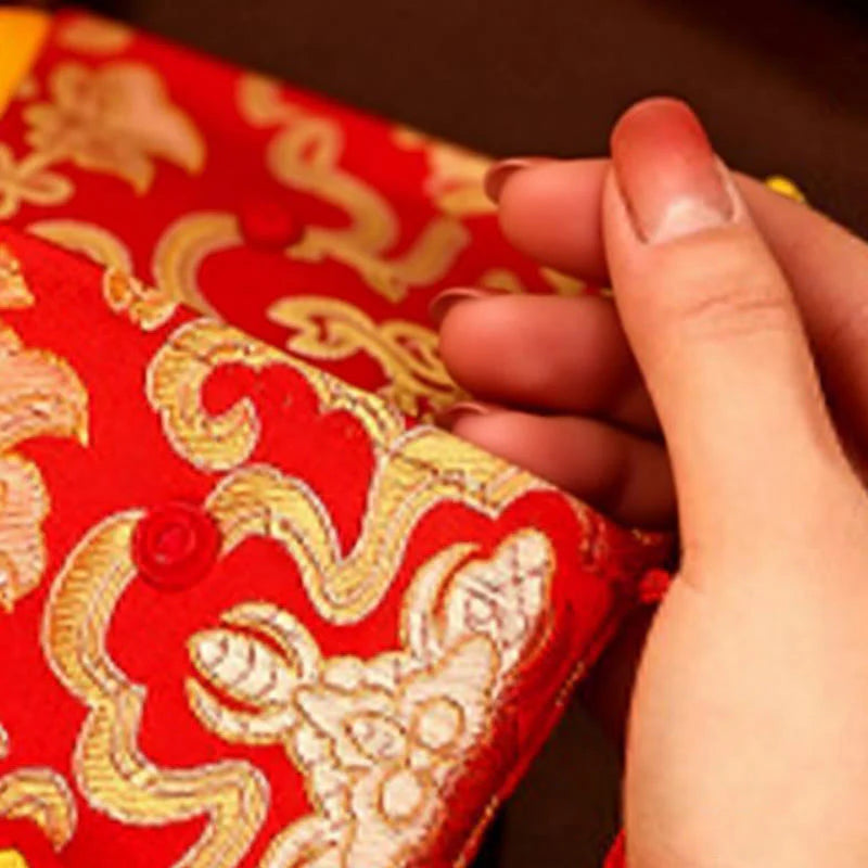 Buddha Stones Year Of The Horse 2026 New Year Fu Character Lucky Embroidery Chinese Red Envelope