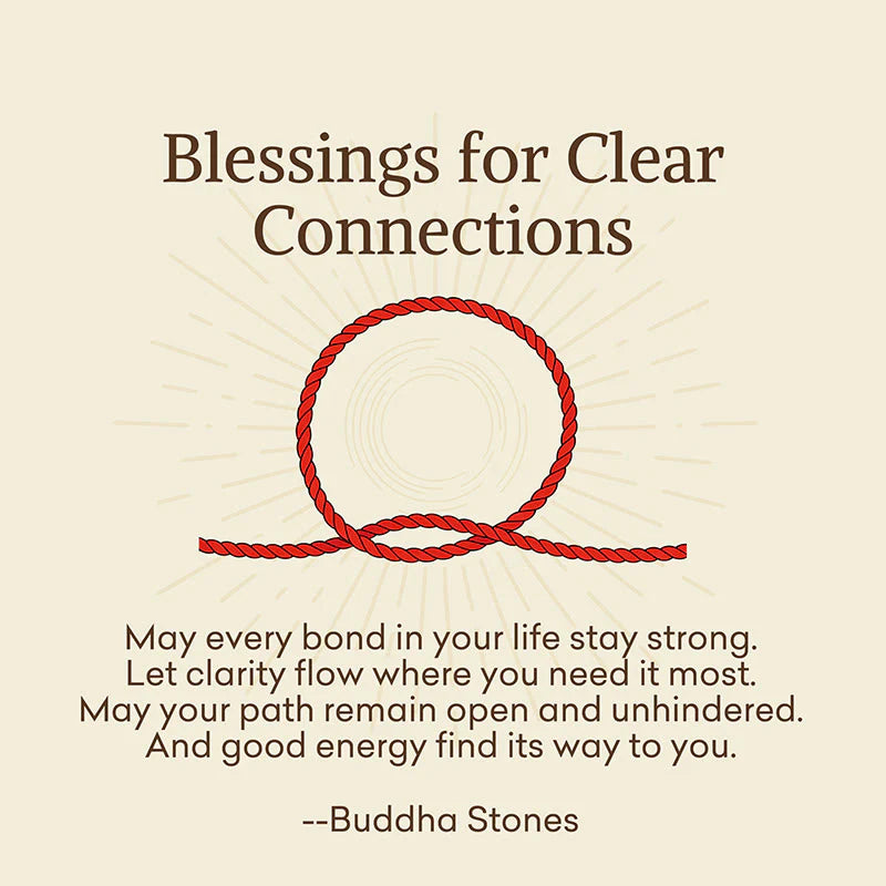 Buddha Stones Blessings for Clear Connections 925 Sterling Silver Lucky Golden Bead String Bracelet Anklet Includes Gift Message Card