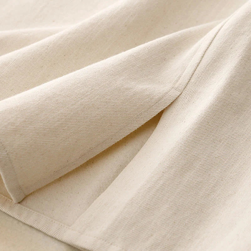 Buddha Stones Women's Plain Cotton Skirt With Pockets