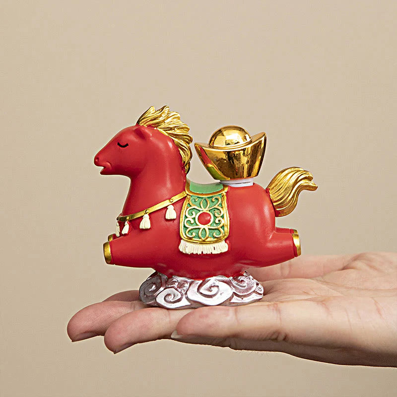 Buddha Stones Chinese Zodiac Year Of The Horse Fu Character Prosperity Home Decoration
