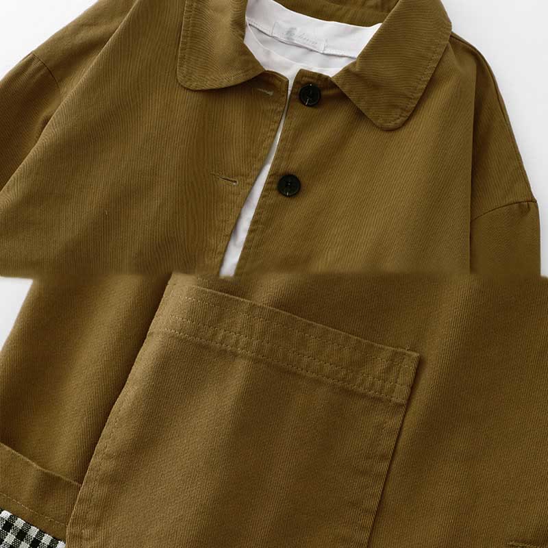 Buddha Stones Commute Patchwork Design Cotton Women's Jacket With Pockets