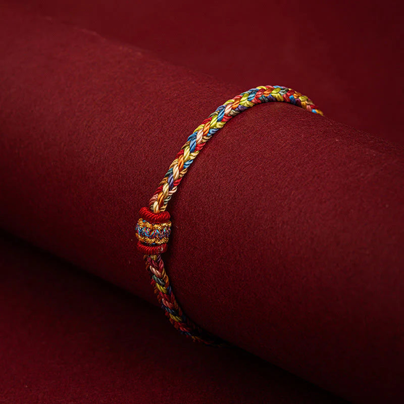 Buddha Stones Handmade Dragon Boat Festival Luck Colorful Rope Child Adult Bracelet