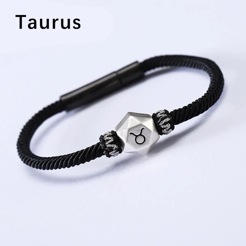 Buddha Stones 999 Sterling Silver 12 Constellations of the Zodiac Protection Handmade String Bracelet (Extra 35% Off | USE CODE: FS35)