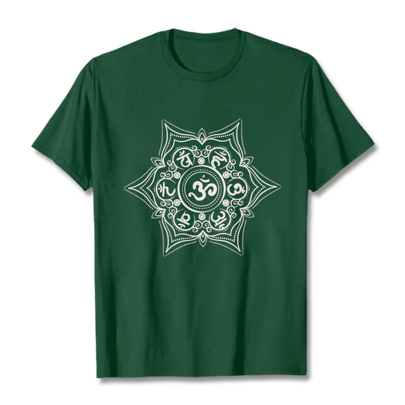 Buddha Stones Mandala Om Mani Padme Hum Tee T-shirt