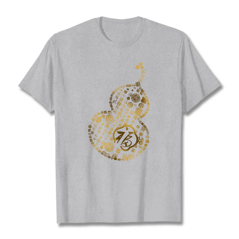 Buddha Stones Gourd Fu Character Design Tee T-shirt