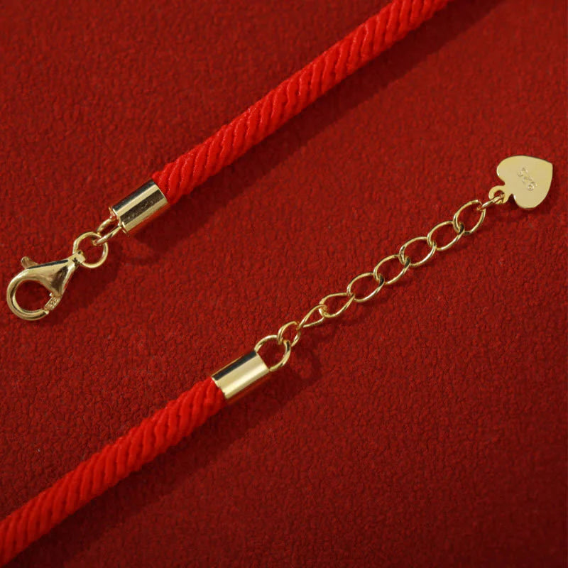 Buddha Stones Dunhuang 925 Sterling Silver Lotus Drum New Beginning Red Rope Bracelet