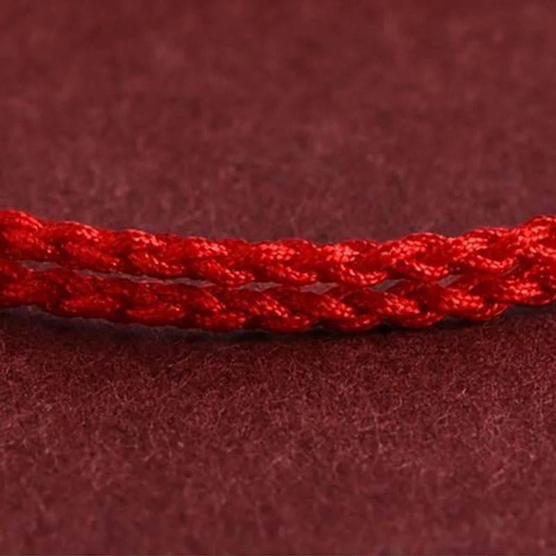 Buddha Stones Five Copper Coins Design Braided String Protection Bracelet Anklet