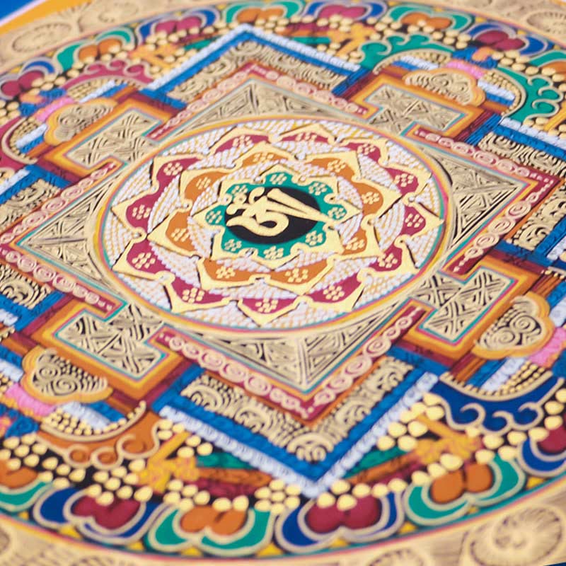 Buddha Stones Tibetan Handmade Thangka Painting Blessing Thangka Blind Box Random Color Pattern