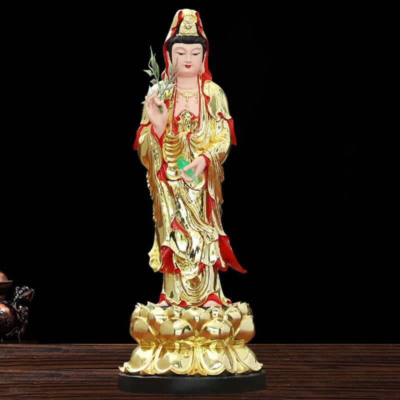 Buddha Stones Chenrezig Bodhisattva Avalokitesvara Figurine Harmony Resin Statue Home Decoration